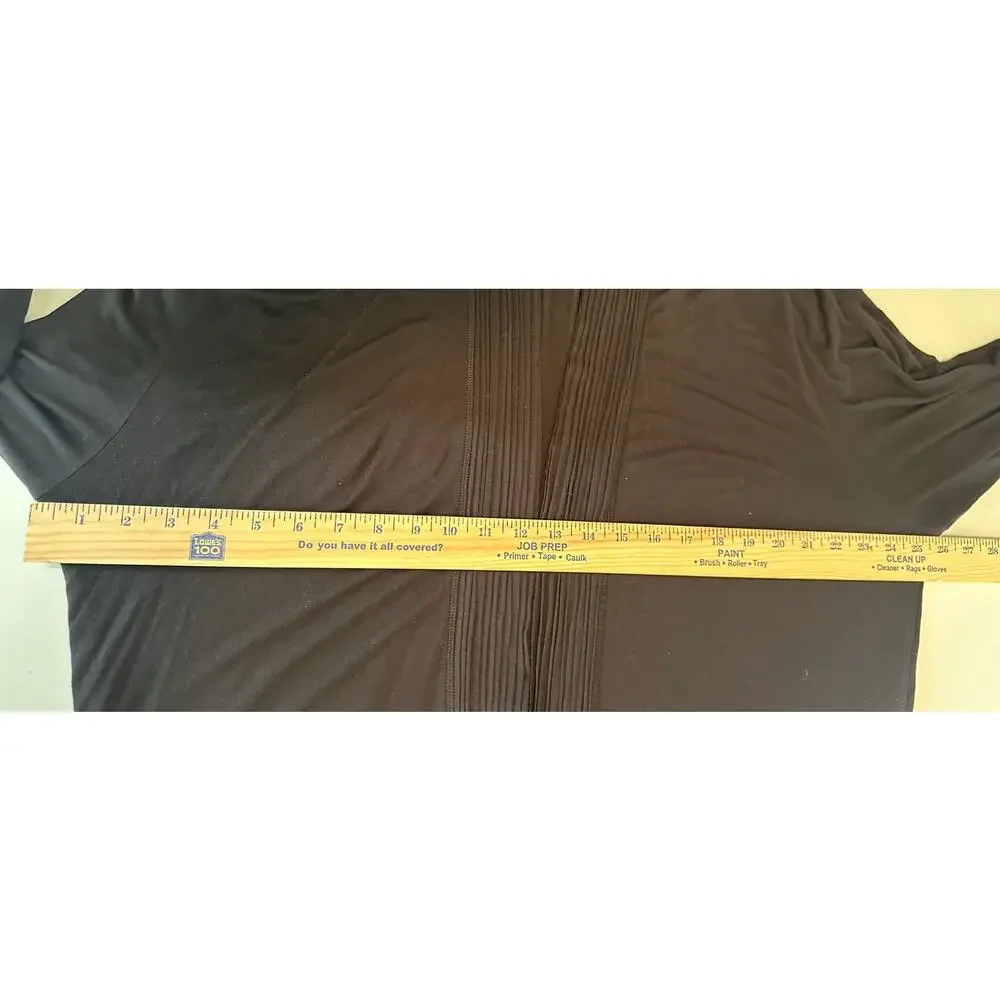 Soft Surroundings Black Open Front Cardigan Pleated Back Womens Plus 3X Layering
